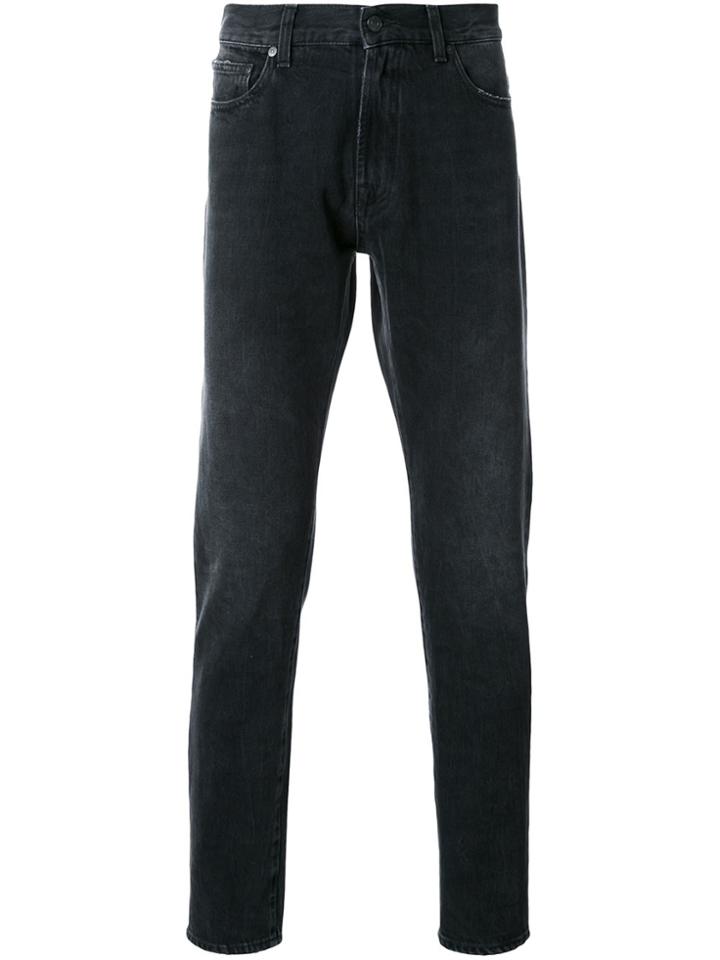 Msgm Contrast Fur Panel Jeans - Grey