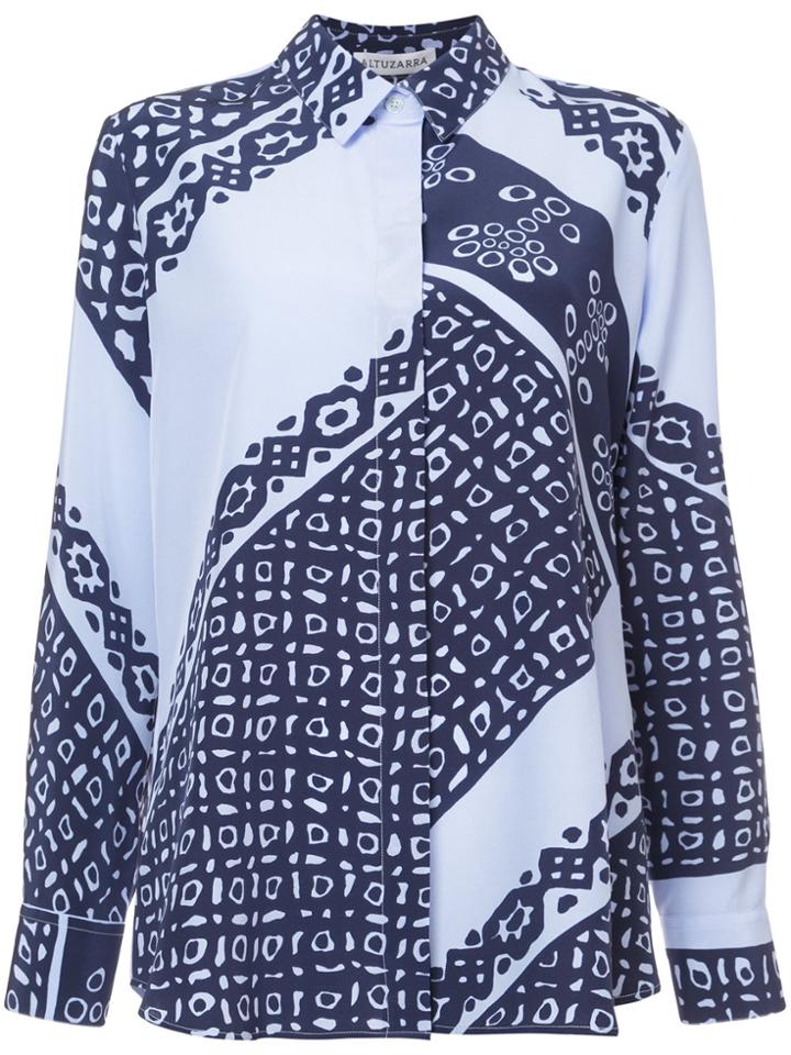 Altuzarra Printed Button Down Shirt - Blue
