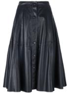 Manokhi 'margot' Skirt, Women's, Size: 36, Black, Lamb Skin/viscose