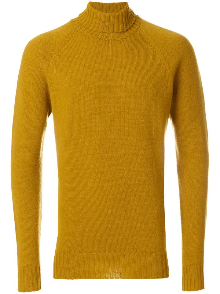 Drumohr Turtleneck Jumper - Yellow & Orange