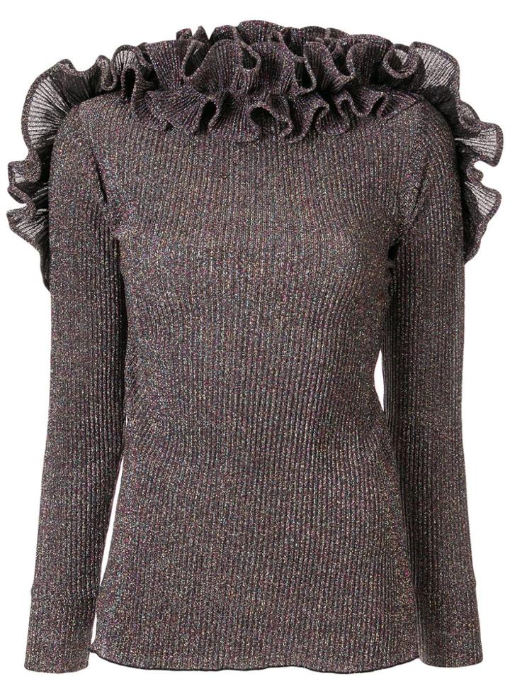 Romance Was Born Supernova Frills Top - Black