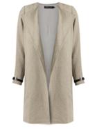 Andrea Marques - Oversized Coat - Women - Linen/flax - 40, Women's, Beige, Linen/flax