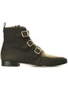 Jimmy Choo Marlin Ankle Boots, Women's, Size: 38.5, Black, Calf Suede/leather/metal