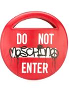 Moschino Do Not Enter Clutch, Women's, Red