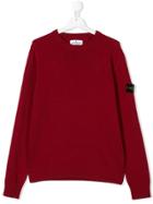 Stone Island Junior Teen Slim Fit Jumper - Red