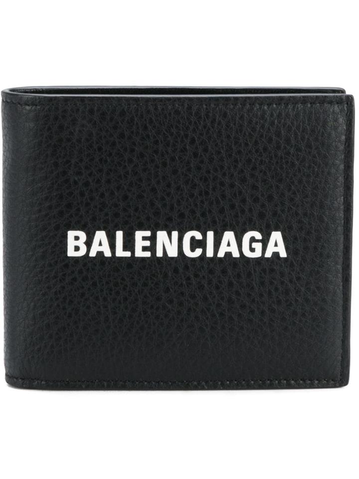 Balenciaga Logo Bifold Wallet - Black