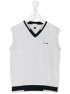 Armani Junior Knitted Vest, Boy's, Size: 12 Yrs, Grey