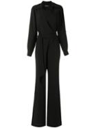 Olympiah - Belted Waist Jumpsuit - Women - Polyester - 40, Black, Polyester