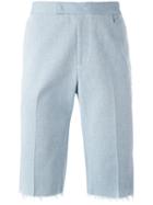 Yang Li - Frayed Edge Shorts - Men - Cotton - 48, Blue, Cotton