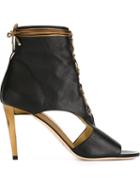 Jimmy Choo Minka Booties, Women's, Size: 37.5, Black, Calf Leather/leather