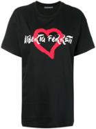 Alberta Ferretti Heart Logo T-shirt - Black