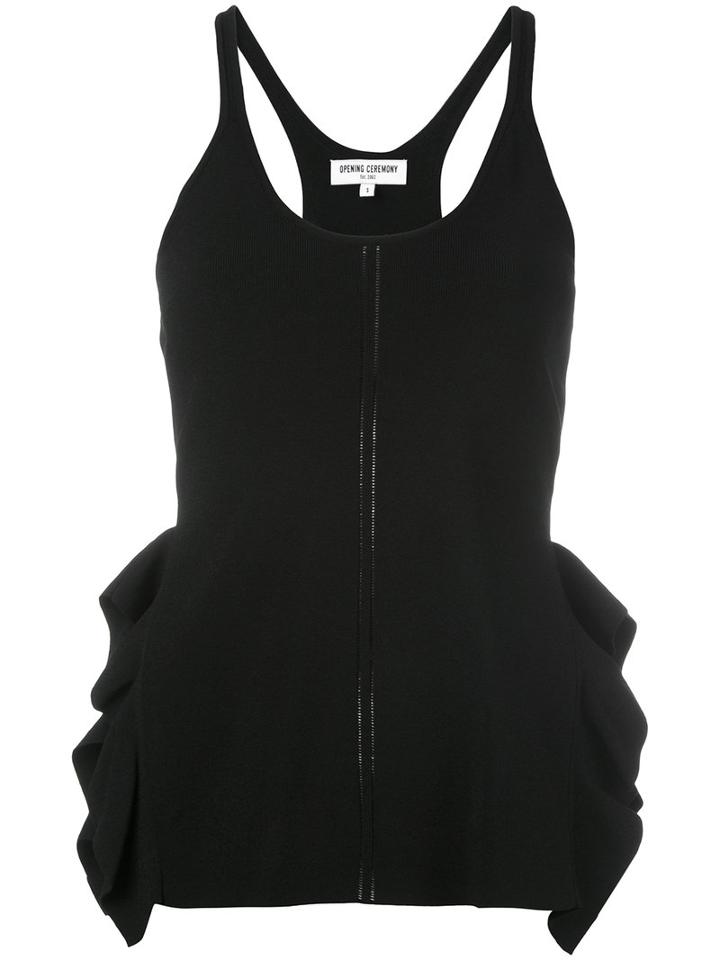 Opening Ceremony Ruffled Tank Top, Women's, Size: Medium, Black, Polyester/viscose