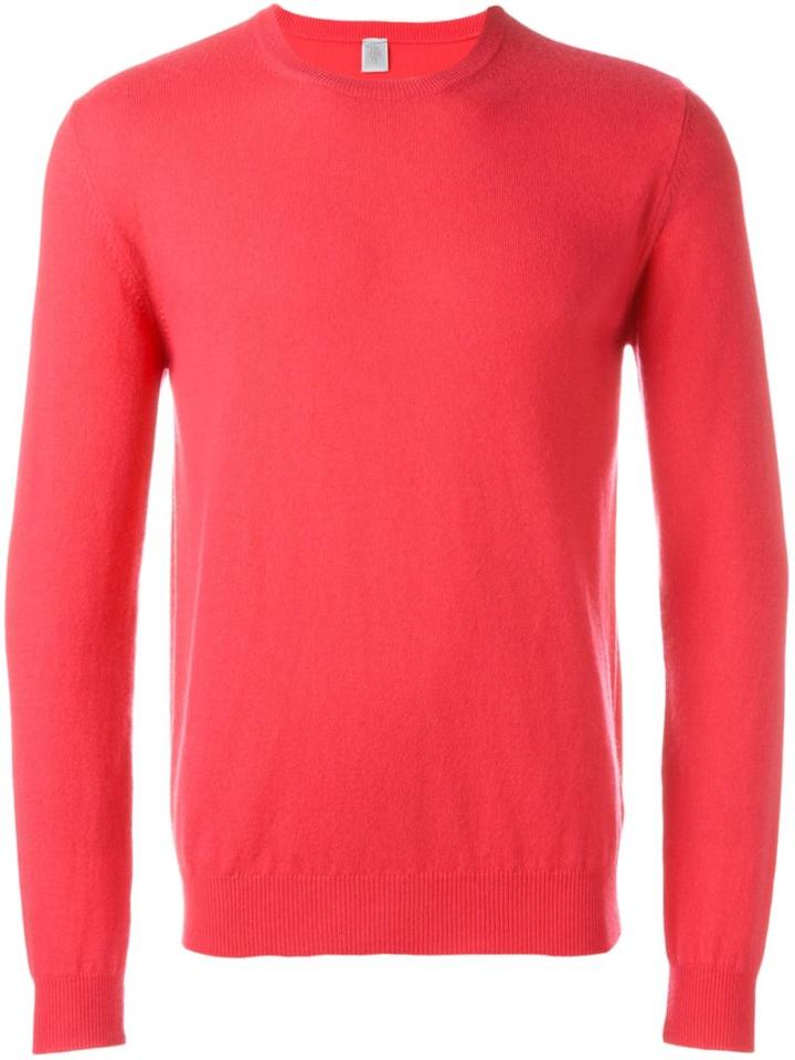 Eleventy Crew Neck Sweater, Men's, Size: Xxl, Pink/purple, Cashmere
