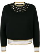 Fendi Embellished Sweatshirt - Black