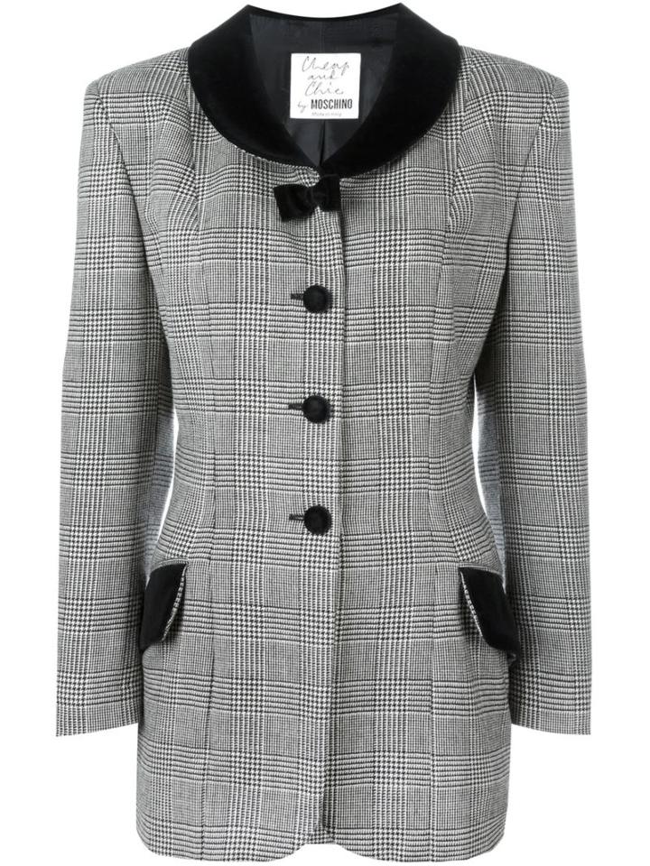Moschino Vintage Contrast Patterned Jacket
