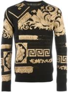 Versace Embroidered Pixellated Baroque Sweater