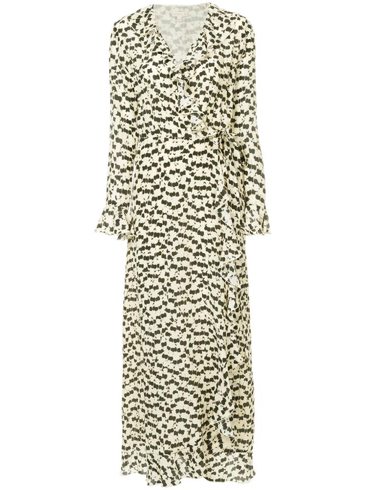 Dhela Printed Wrap Maxi Dress - Multicolour