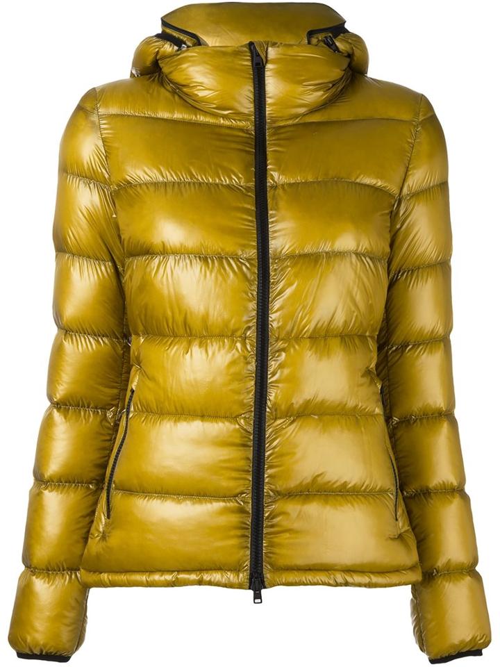 Herno Padded Jacket, Women's, Size: 38, Green, Polyamide/polyester/feather Down