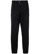 Low Brand Cropped Tapered Trousers - Black