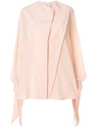 Givenchy Asymmetric Embellished Sleeve Blouse - Pink & Purple