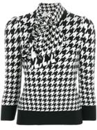 Alexander Mcqueen Houndstooth Print Blouse - Black
