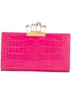 Alexander Mcqueen Knuckle Duster Clutch Bag - Pink & Purple