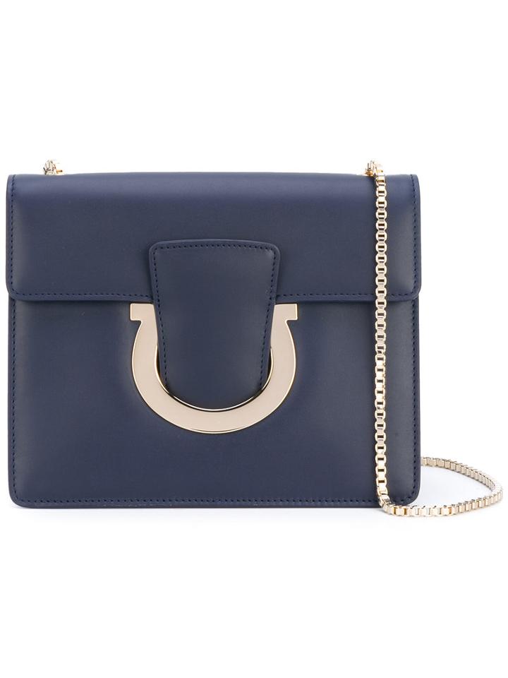 Salvatore Ferragamo - Cross-body Bag - Women - Calf Leather/metal - One Size, Blue, Calf Leather/metal