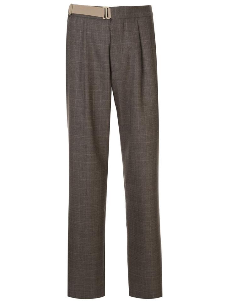 Maison Margiela Tailored Check Trousers - Brown