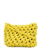 Alienina Chunky Knit Shoulder Bag - Yellow