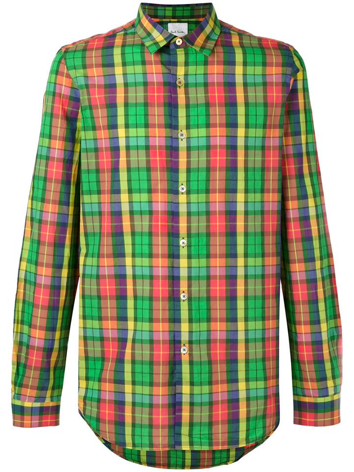 Checked Shirt - Men - Cotton - Xl, Green, Cotton, Paul Smith