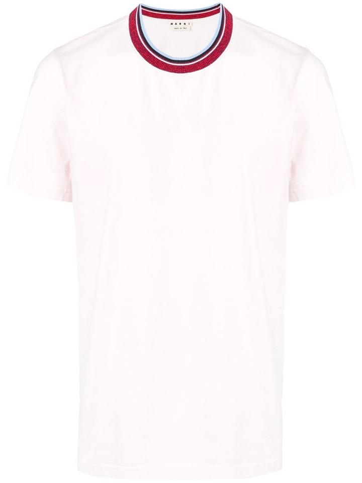 Marni Multicolour Neck T-shirt - Pink