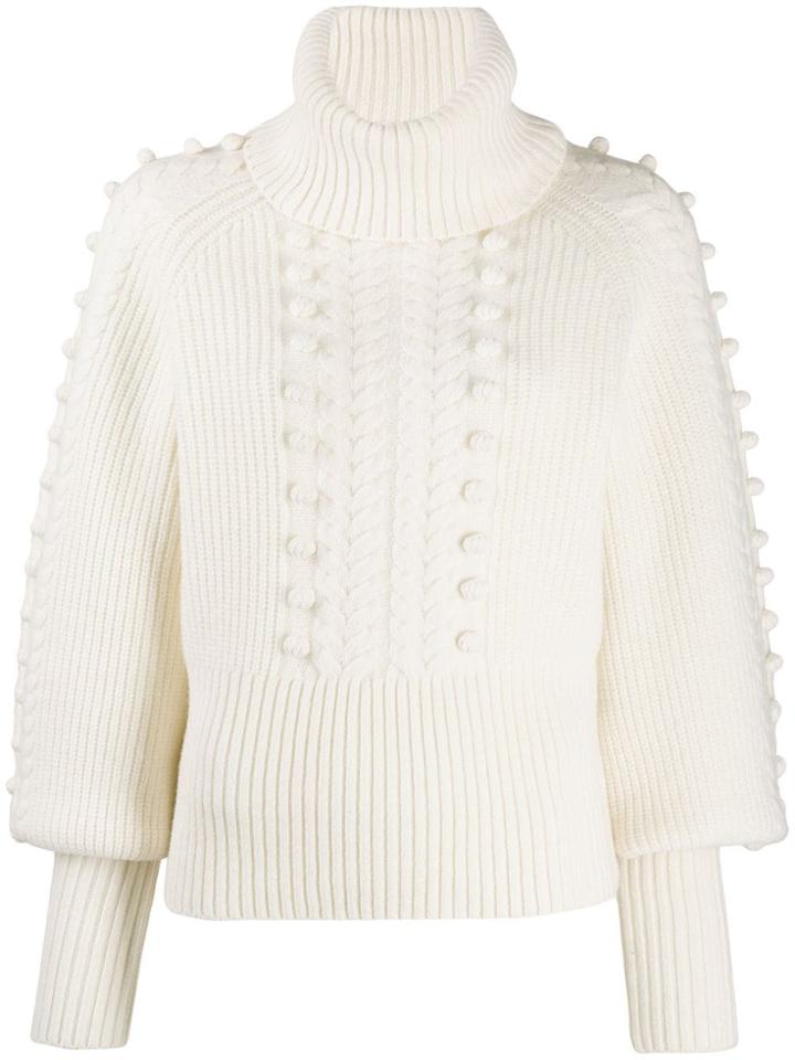 Temperley London Chrissie Bobble Detail Sweater - White