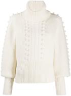 Temperley London Chrissie Bobble Detail Sweater - White