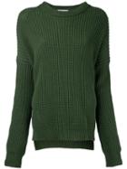 Enföld - Fisherman Knit Sweater - Women - Cotton - 38, Green, Cotton