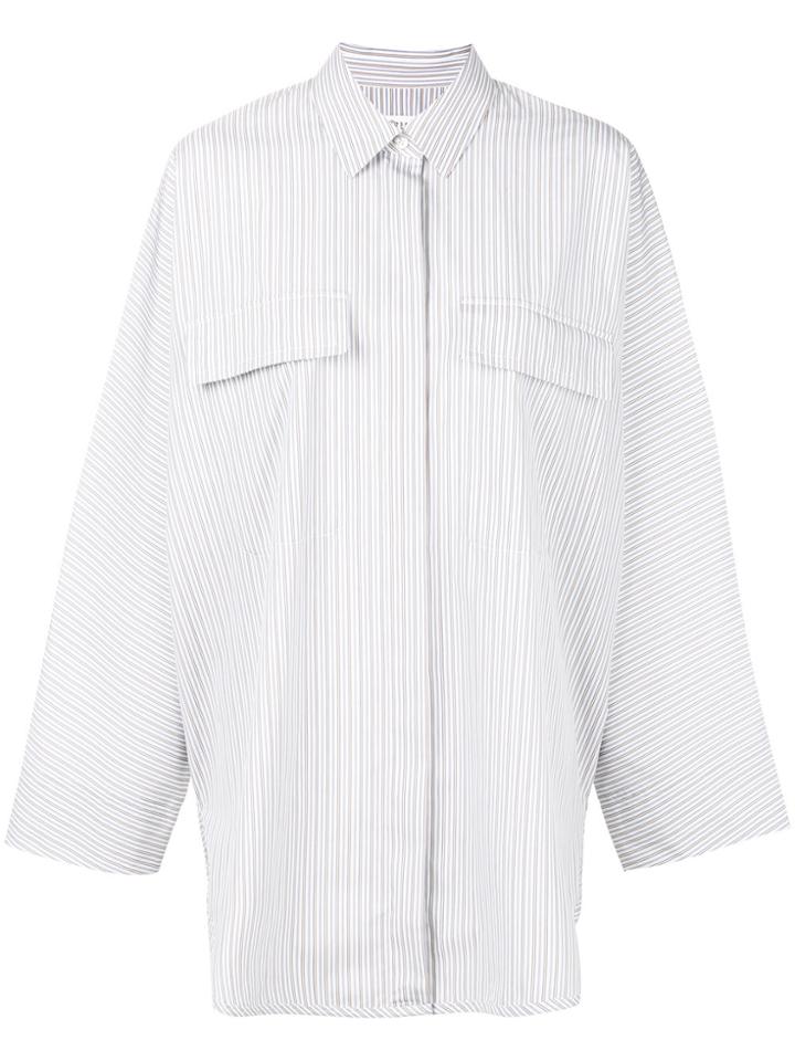 Maison Margiela Slouched Striped Blouse - White