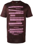 Lanvin Word Print T-shirt, Men's, Size: Large, Brown, Cotton/silk
