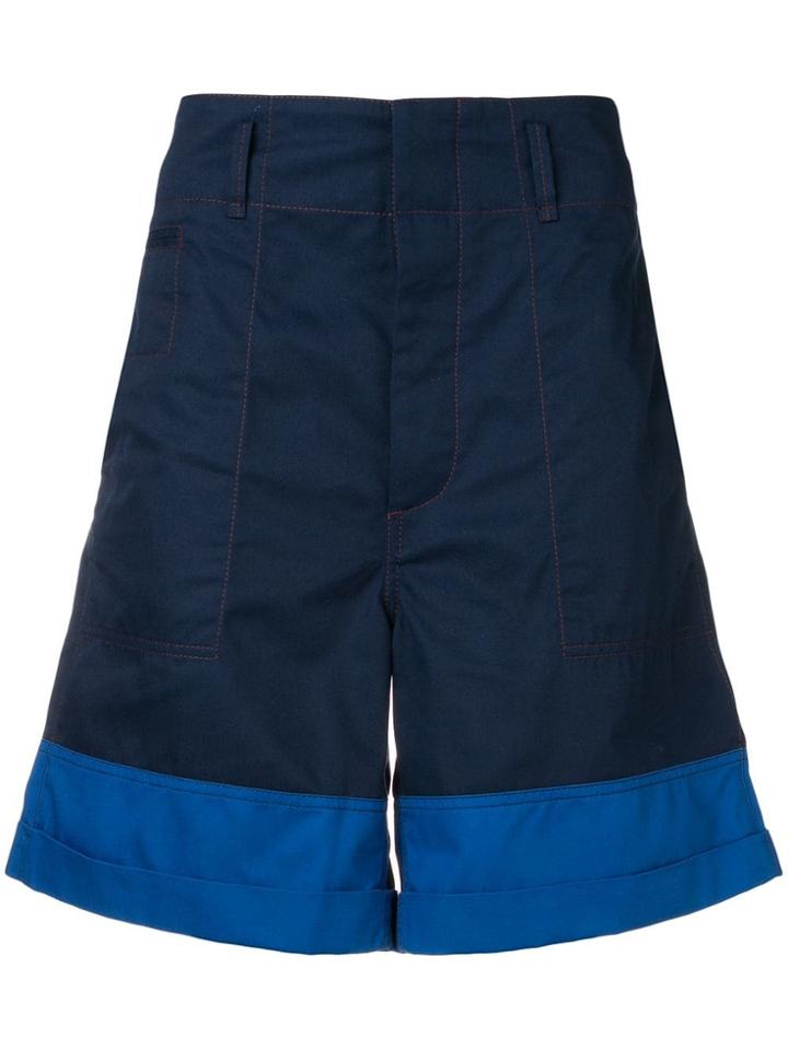 Marni Colour Block Bermuda Shorts - Blue