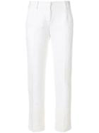 Dolce & Gabbana Brocade Cropped Trousers - White