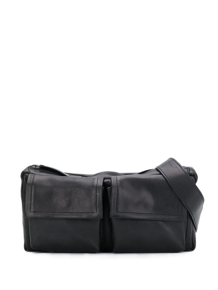 Ann Demeulemeester Flap Pocket Fanny Pack - Black