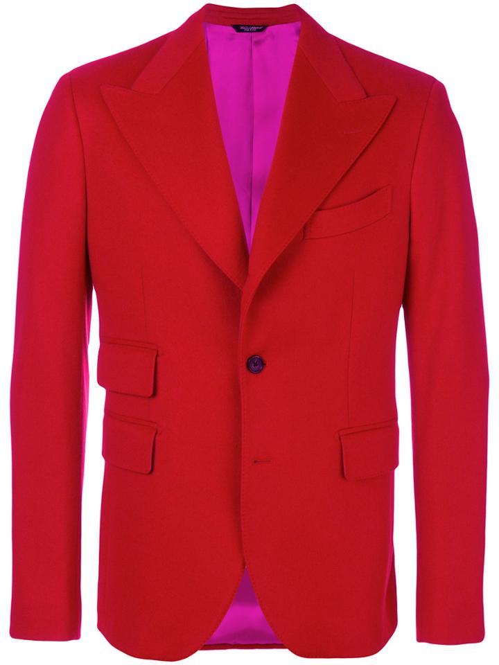 Dolce & Gabbana Single Breasted Blazer - Red