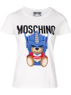 Moschino Transformer Bear Slim Fit T-shirt - White