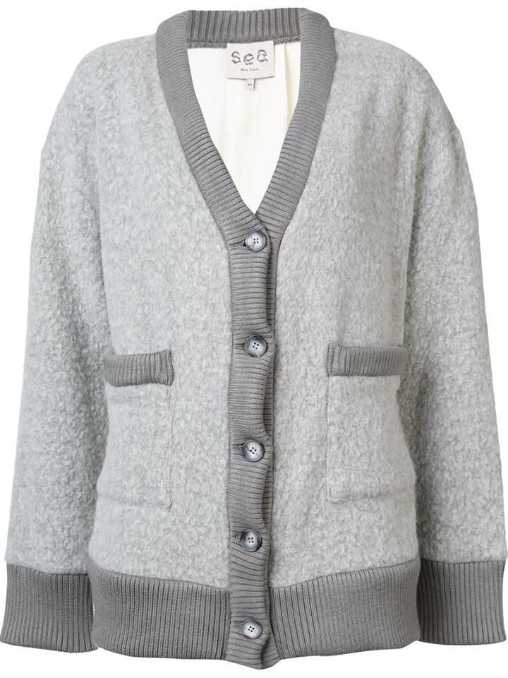 Sea 'legend' Cardigan, Women's, Size: Xs, Grey, Silk/wool