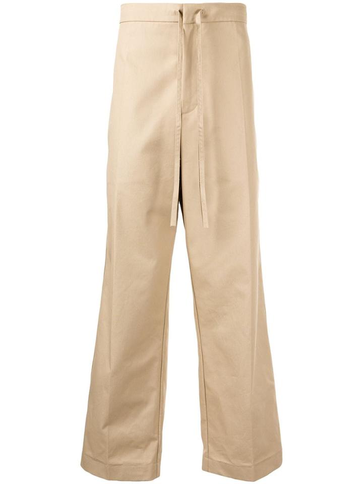 Jil Sander High-rise Drawstring Trousers - Brown