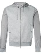Moncler Hooded Sports Jacket, Men's, Size: Xxl, Grey, Polyamide/cotton