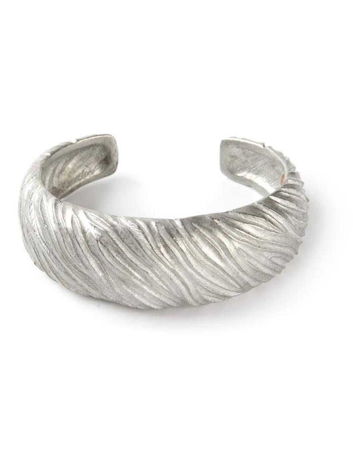 Yves Saint Laurent Vintage Engraved Bracelet, Women's, Metallic