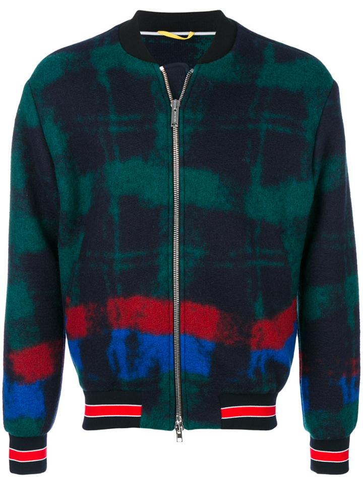 Iceberg Check Bomber Jacket - Green