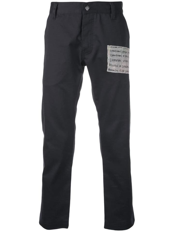 Enfants Riches Déprimés Cropped Slim-fit Trousers - Blue