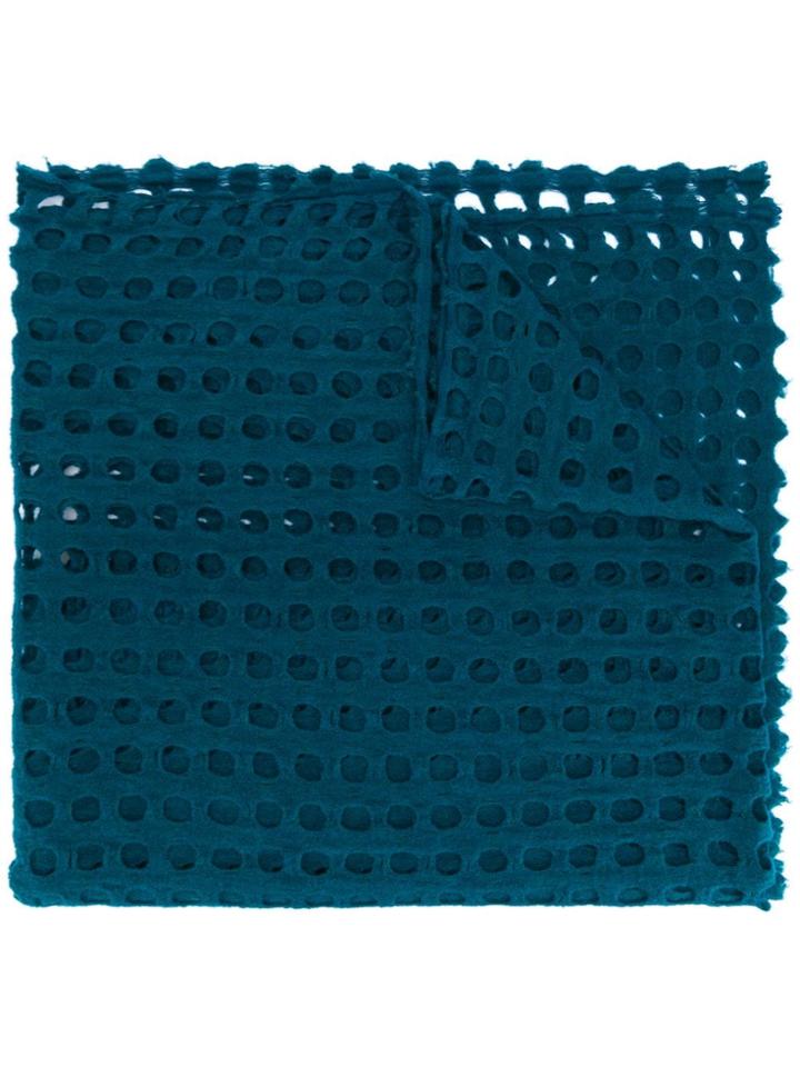 Faliero Sarti Holey Knit Scarf - Blue