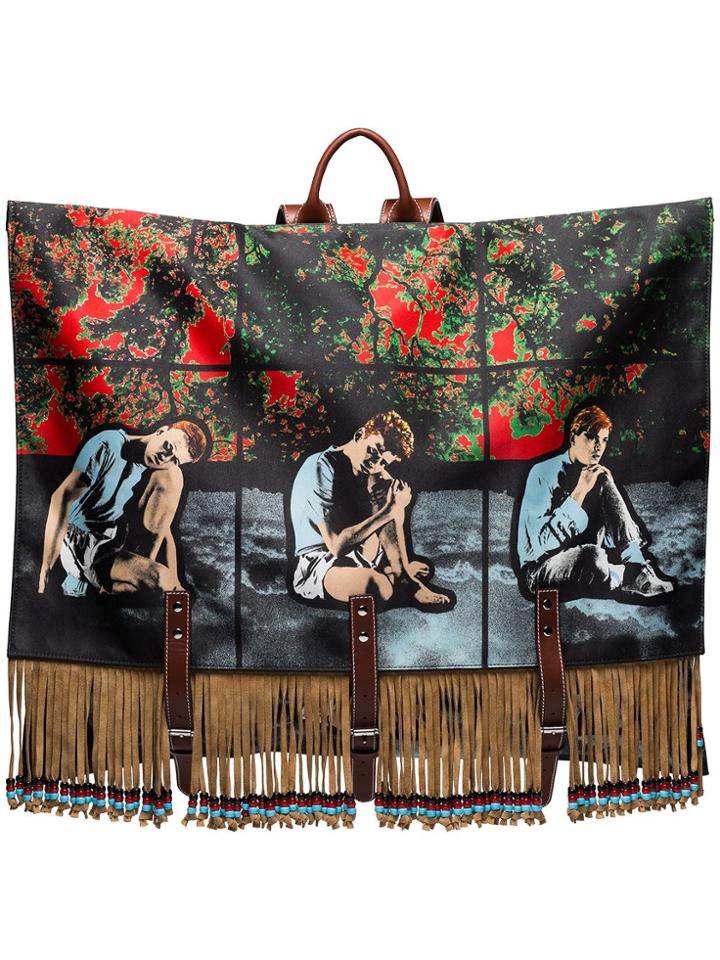 Jw Anderson X Gilbert & George Fringed Canvas Backpack - 108 -