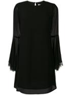 Twin-set Lace Trim Sleeves Dress - Black